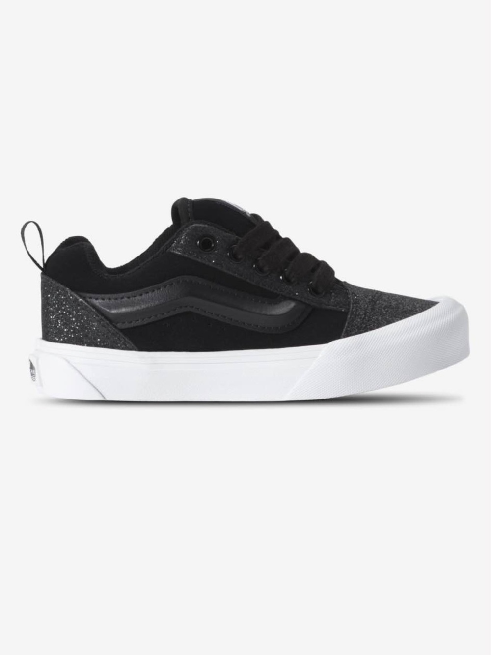 Vans Kids Black Glitter Old Skool Lace-Up Sneakers